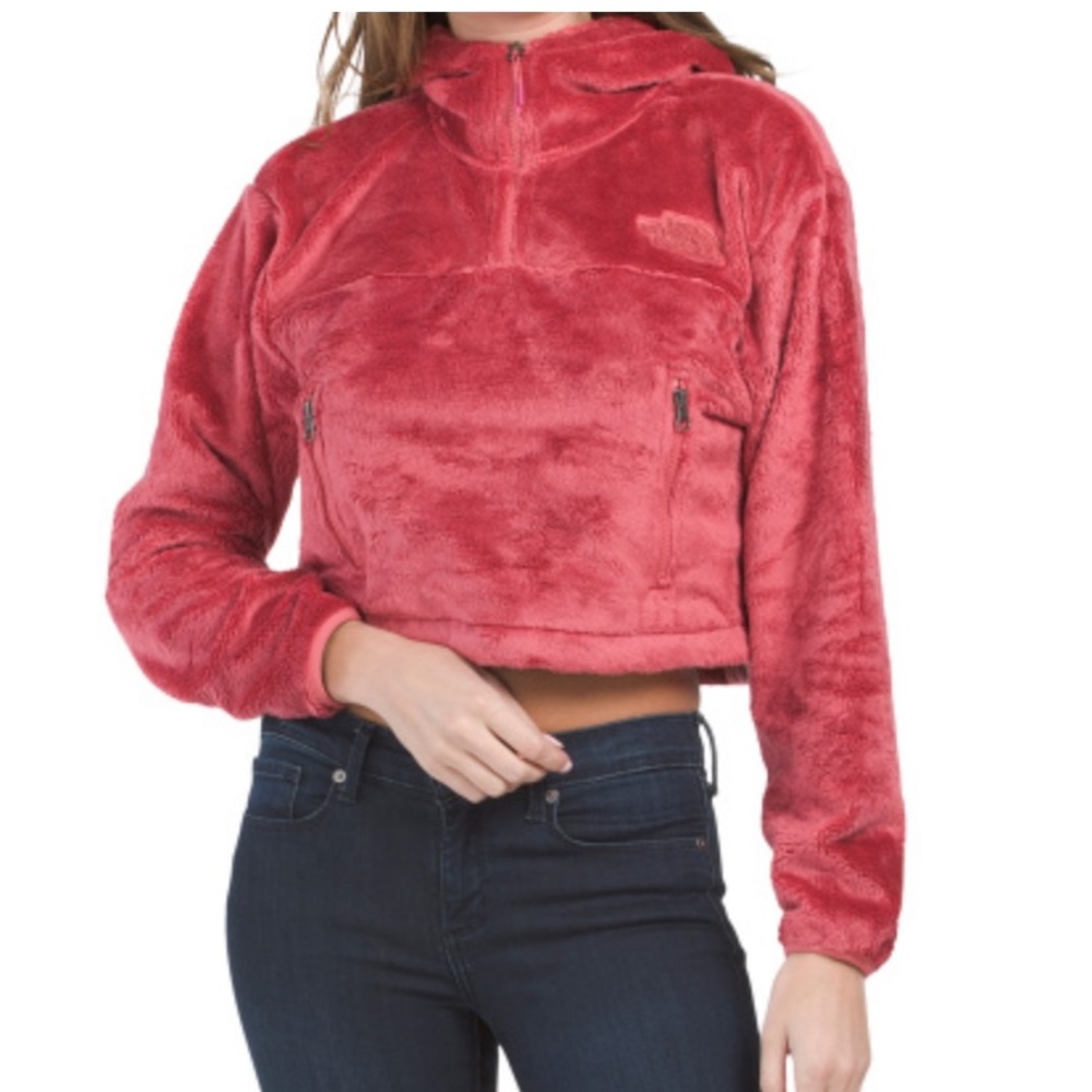 The North Face faux fur quarter zipper hoodie.